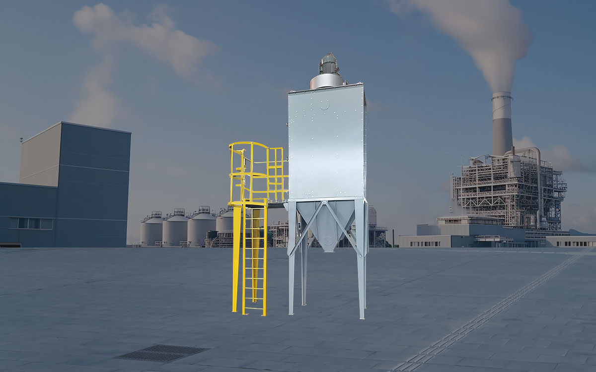Sintered plate dust collector